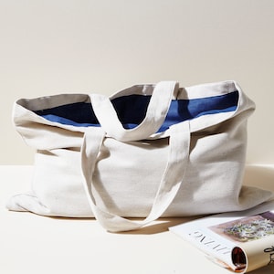 Recycled Bag, Oversized Beach Bag, RECYCLED Cotton Tote bag, Sustainable fabric bag, Vegan Tote bag, Eco bag, Large Tote