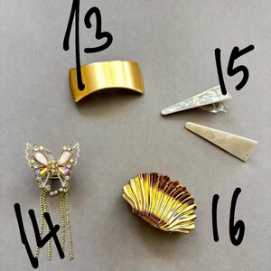 Fermagli per capelli dorati di lusso, fermaglio per capelli a forma di serpente in metallo, fermagli per capelli gialli, fermagli per capelli, fermagli per capelli dorati, artigli dorati, fermagli per capelli, regalo fermagli per capelli a forma di serpente immagine 3
