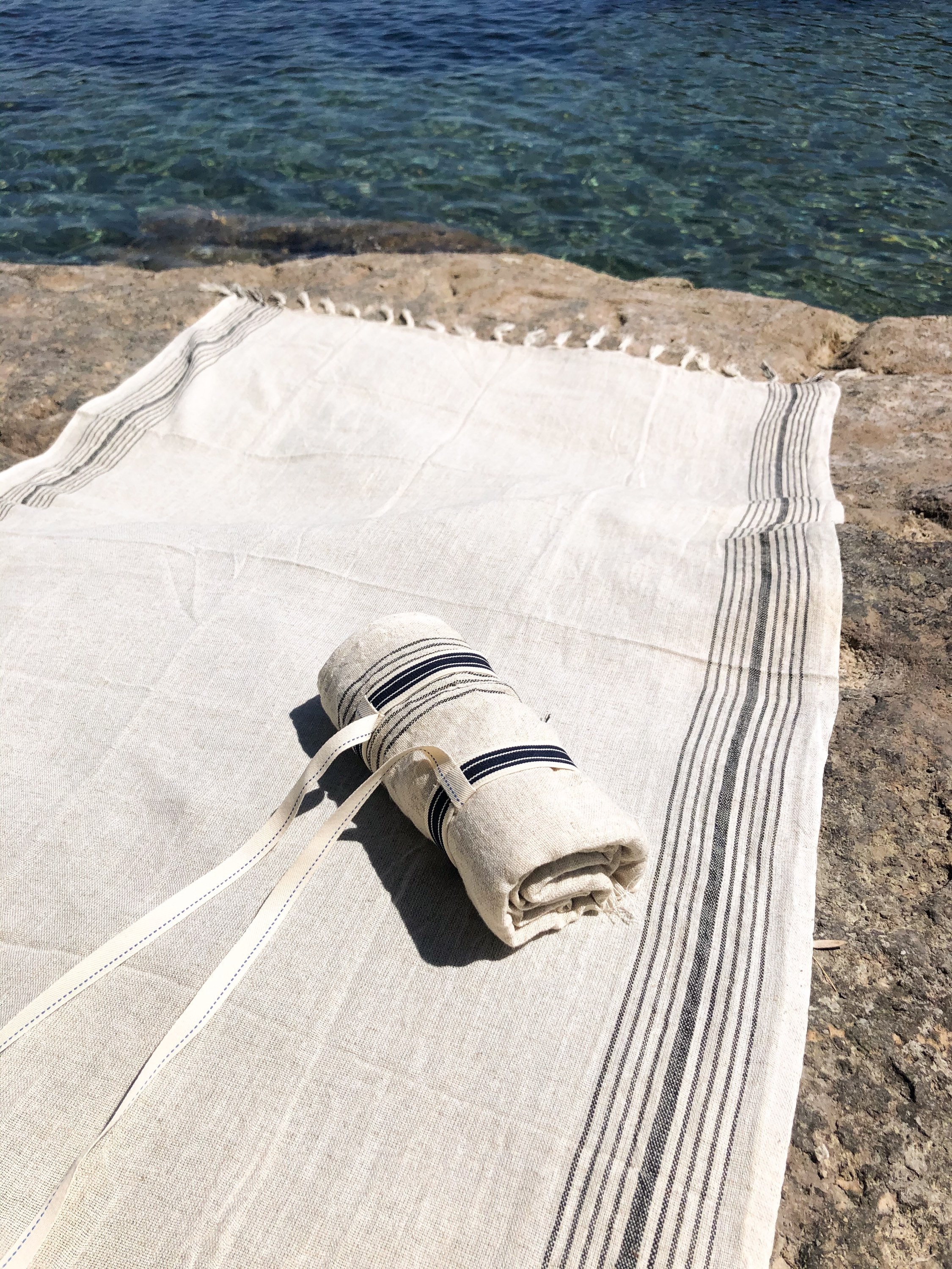 LINNEN STRAND Boho Beach Linnen handdoek - Etsy België