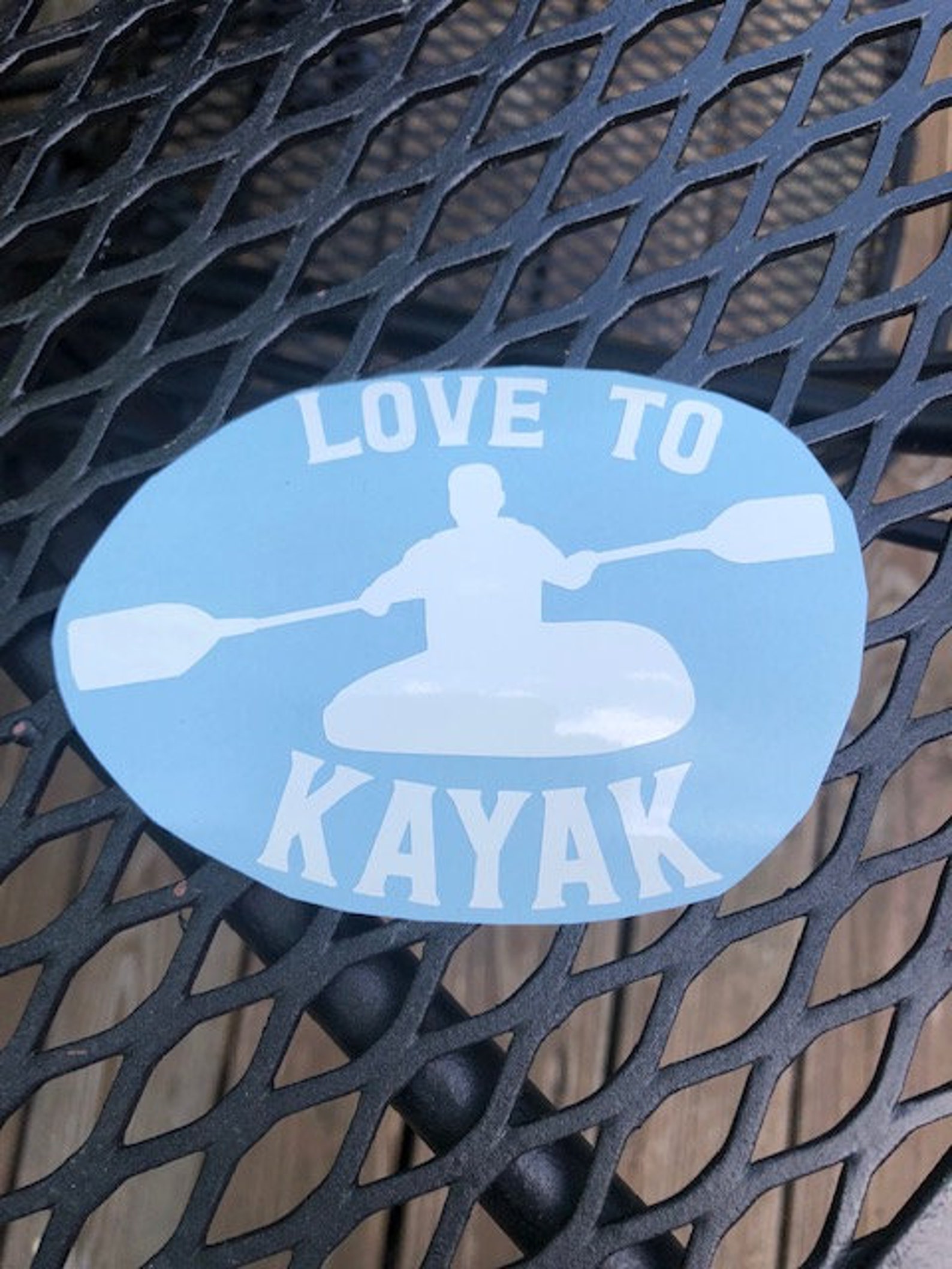 Love to Kayak Decal Etsy