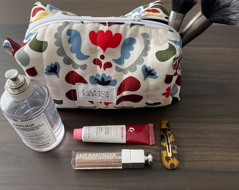Kosmetiktasche Kulturbeutel | Baumwolle gesteppt | Etui | schminktasche | make up Tasche | Geschenk für sie | travelbag | Dyson Bag Airwrap