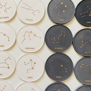Talerz ze znakiem zodiaku Jesmonite Talerz ze znakiem zodiaku Astro Coaster Prezent