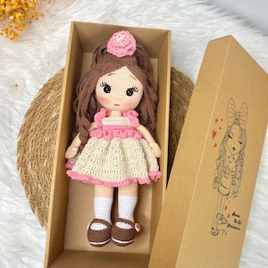 Crochet doll with removable outfit, amigurumi doll for sale, gift for kids, handmade baby doll, crochet doll with dress,  doll