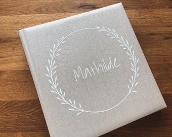 Personalized photo album - leaves | Wedding | Gift | Birth | Baptism | Individually | simple