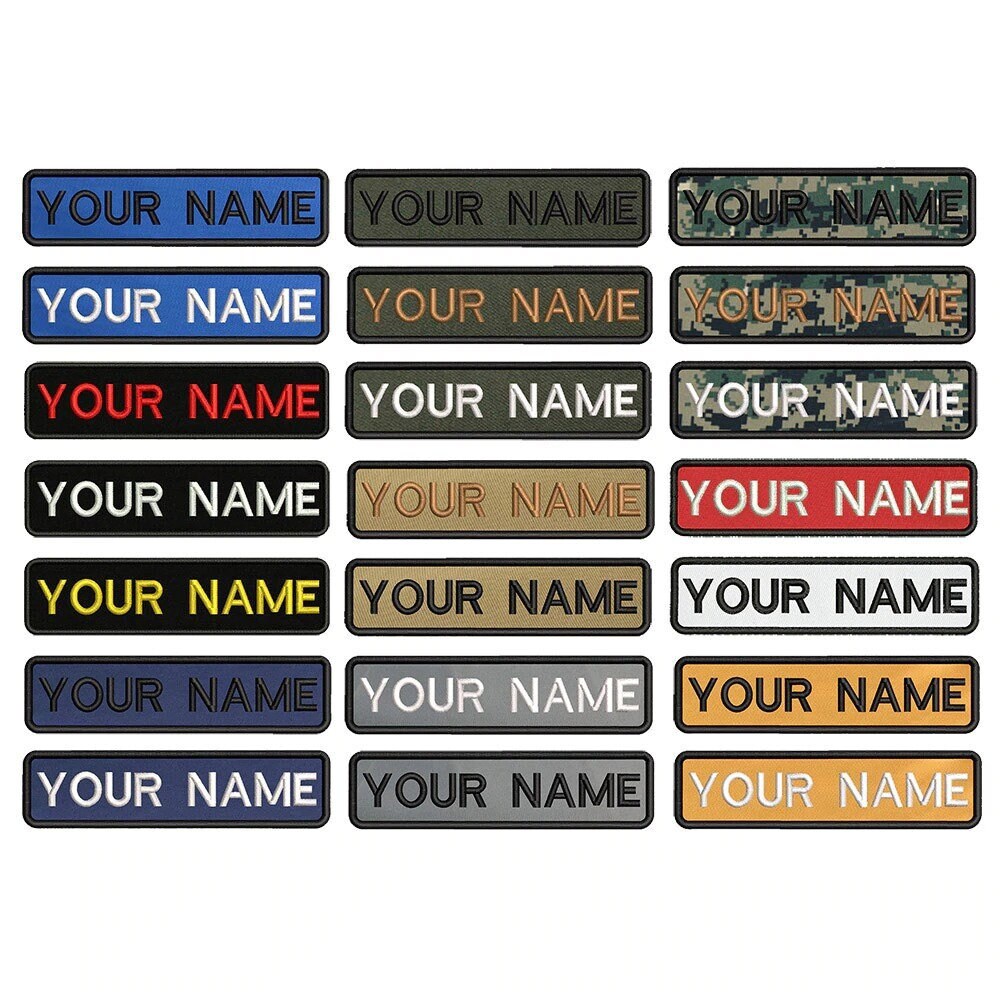 Custom Name Tag Velcro Iron on Patch ID Iron on Service Dog Etsy