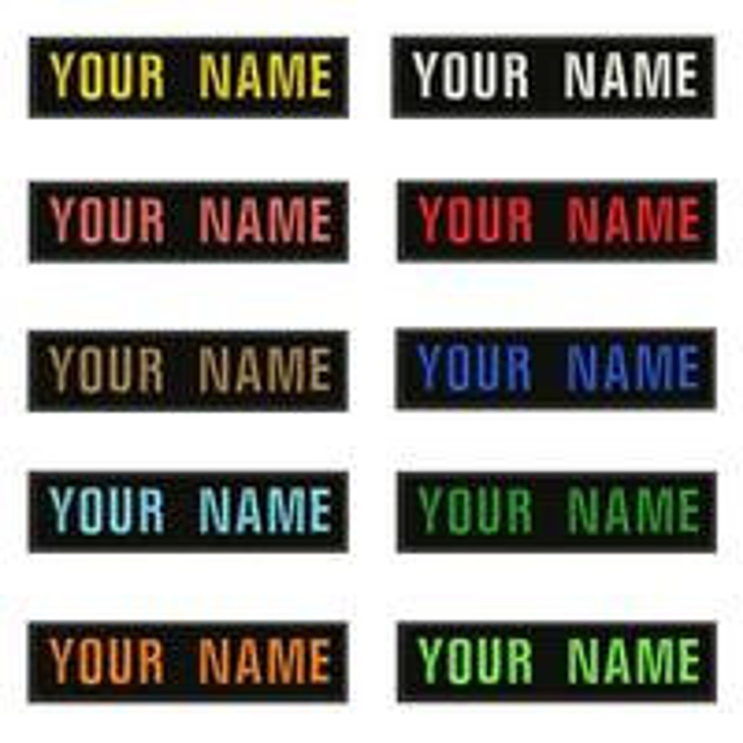 Custom Name Tag Velcro Iron on Patch ID Iron on Service Dog Etsy