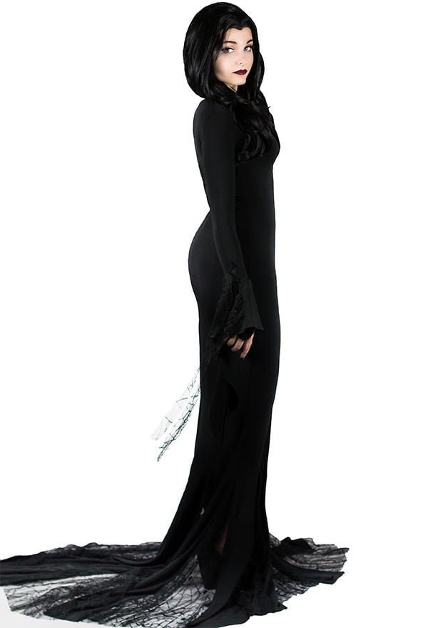Plus Size Halloween Morticia Addams Outfits Halloween Witch Etsy Plus Size Halloween Morticia Addams Outfits Halloween Witch Etsy