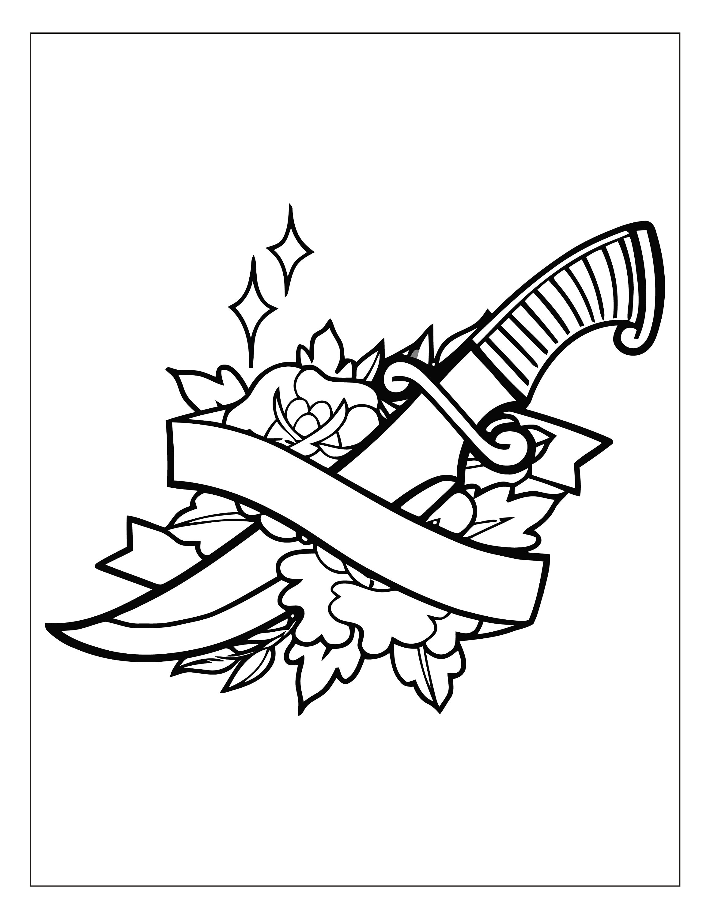 Printable Tattoo Themed Coloring Book, 20 Images/pages, Digital - Etsy