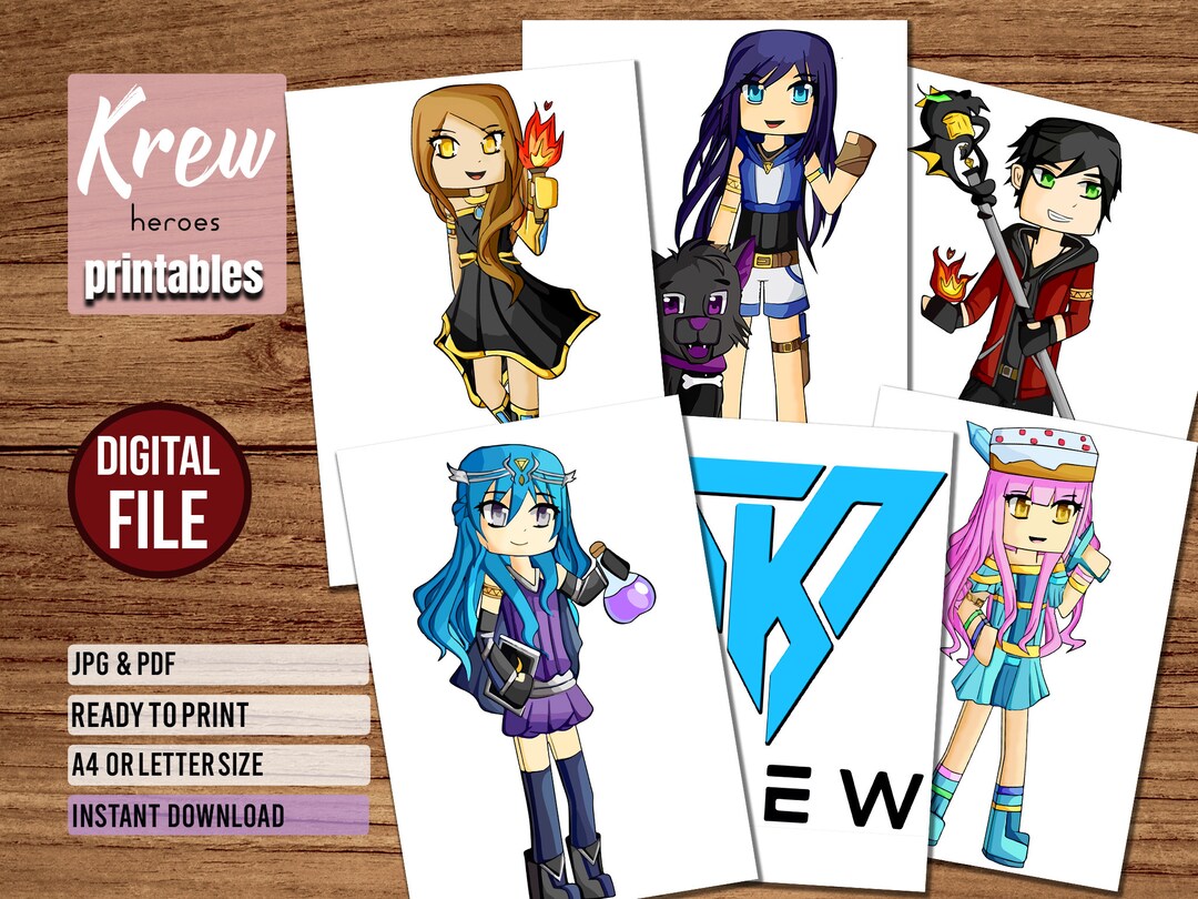 Printable ItsFunneh And Friends Png, ItsFunneh Krew T-shirt, ItsFunneh