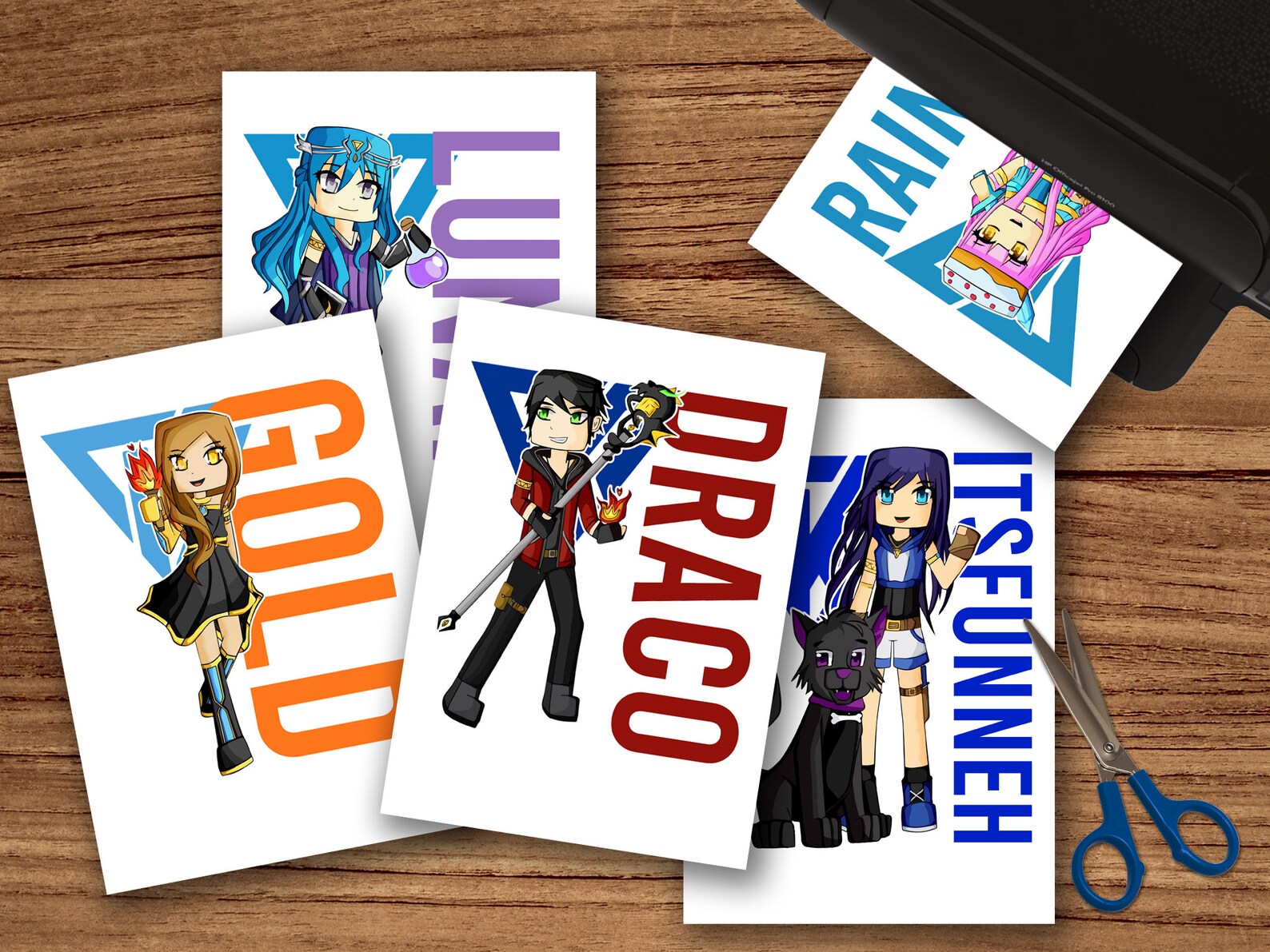 Printable Itsfunneh and Friends Art Printable Png Itsfunneh - Etsy