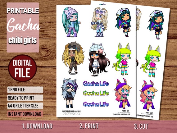 Gacha Life and Gatcha Club Chibi Anime Kawaii Kids Girls Outfits 18 | Kids  T-Shirt