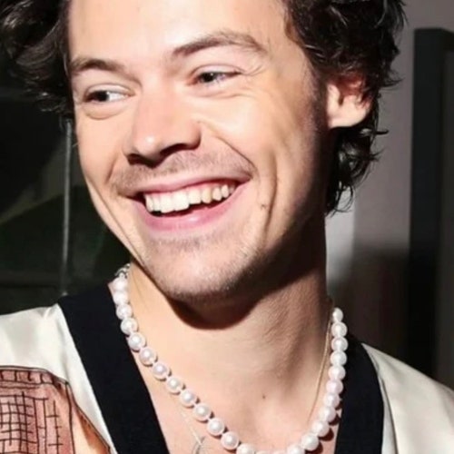 Harry Styles Inspired Pearl Necklace 8mm Pearls Classic HS Etsy