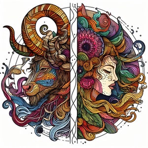 Zodiac Inspired Coloring Pages, Zodiac Signs Clipart Horoscope Png  Anime Coloring Pdf, Zodiac Coloring, Coloring Bundle Zodiac Sign Art