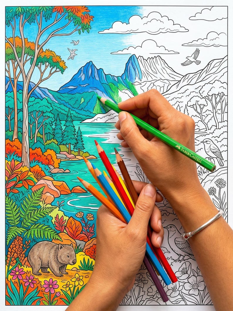 Colouring In Contest Tasmania Wildlife Coloring Pages, Australian Animals, Printable Art ...