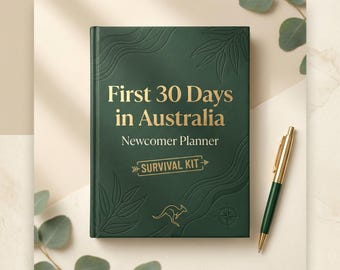 First 30 Days in Australia Planner | Newcomer Checklist & Setup Guide | Digital Download