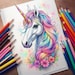 Enchanting Unicorn Coloring Book for Kids | Printable Coloring Pages - Etsy