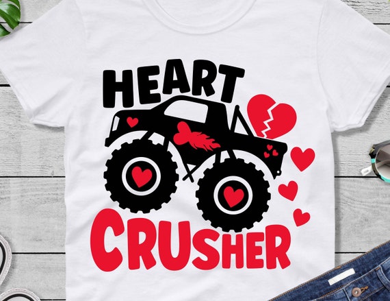 Monster Truck T-Shirt With Black Text For Adults And Kids Monster Truck T-Shirt With Black Text For Adults And Kids