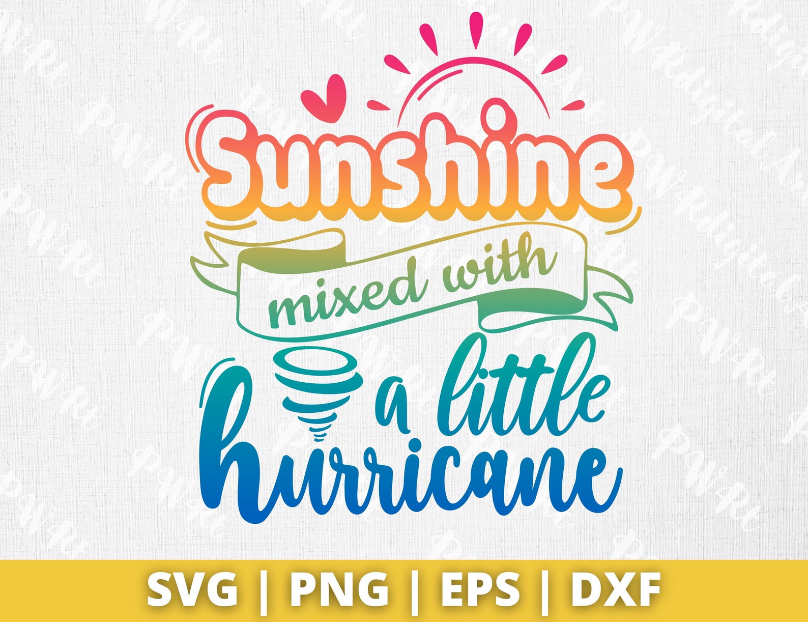 Sunshine Mixed With A Little Hurricane Svg Sunshine Mixed - Etsy