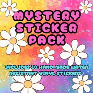 Mystery Sticker Pack Surprise Assorted Stickers Colorful decal bundle, 10 sticker grab bag