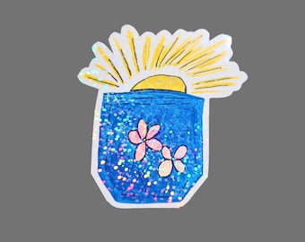 Holografische zak vol zonsticker - waterdichte zomersticker