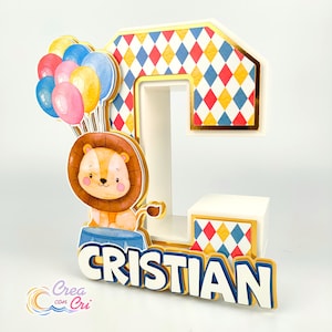 Lettere 3D Tema Circo adatte per Battesimo, Prima Comunione, Compleanno, Scritta Nome, Bambino, Bambina