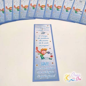 Segnaposto Tema Piccolo Principe, con Cioccolatino personalizzato o semplice adatto per Battesimo, Comunione, Cerimonie
