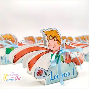 N.10 Scatoline Piccolo Principe, modello sagomata, adatte per Nascita, Compleanno, Battesimo, bimbo e bimba