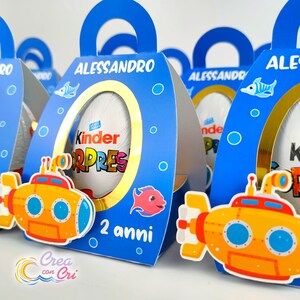 N.10 Scatoline Porta Ovetto Sottomarino adatte per Bimbo e bimba.