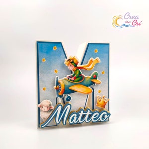 Lettere 3D Piccolo Principe adatte per Battesimo, Prima Comunione, Diciottesimo, Compleanno, Scritta Nome, Bambino, Bambina (Nuova versione)