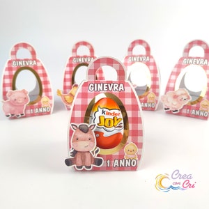 N.10 Scatoline Porta Ovetto Fattoria adatte per Bimbo e bimba.