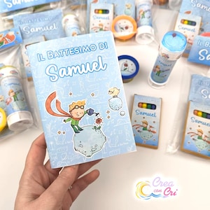 Kit Festa Piccolo Principe,  album e colori, caramelle snack, regalini fine festa compleanno, battesimo, bambino e bambina