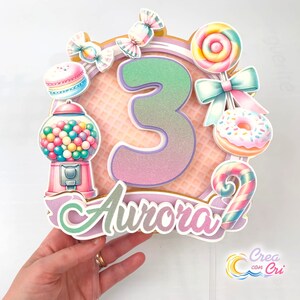 Cake Topper Sweat Candy adatto per Nascita, Compleanno bambina