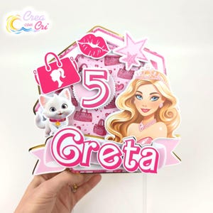 Cake Topper Barbie adatto per  Compleanno bambina
