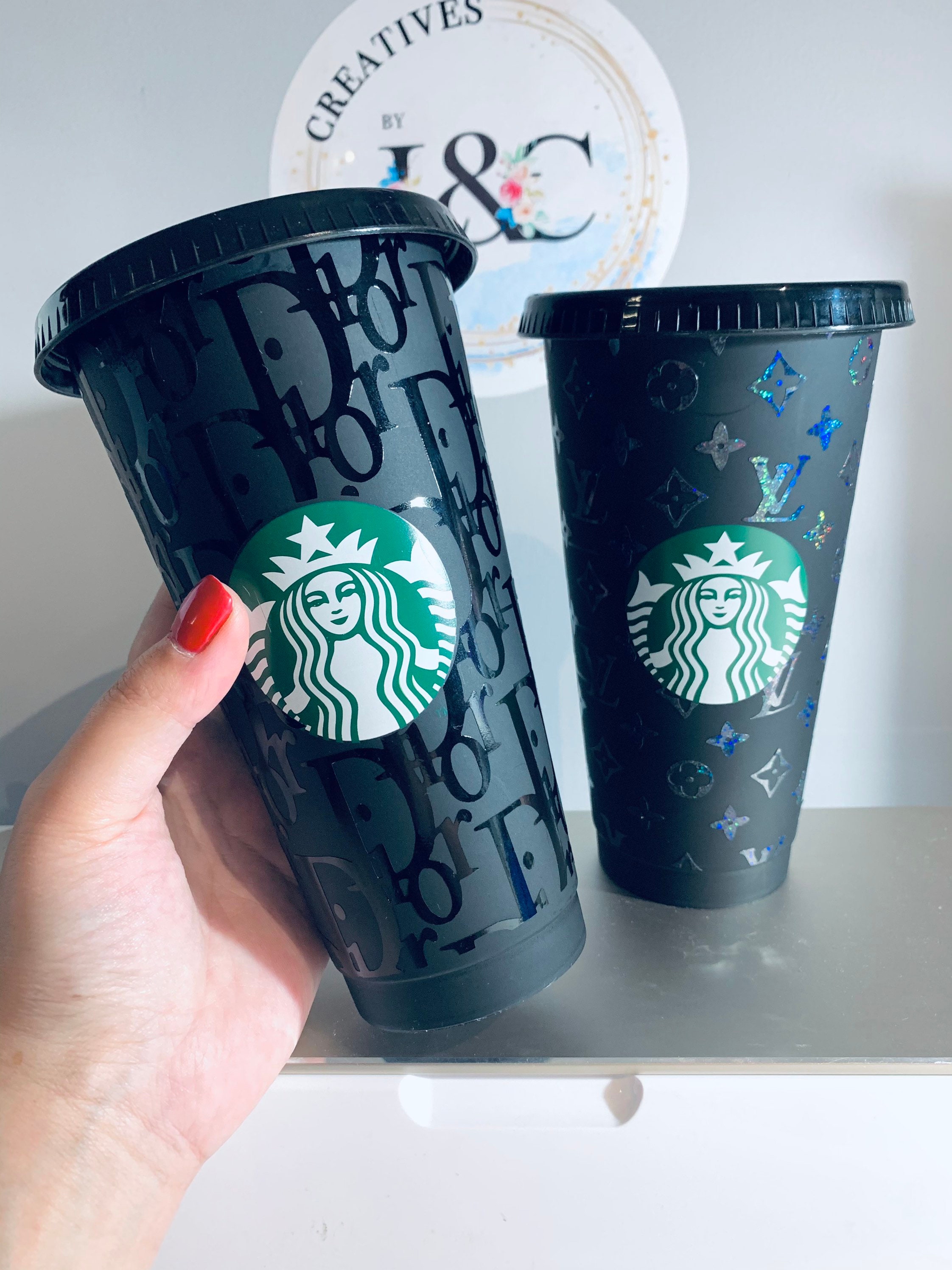 Black Starbucks Cup design Etsy