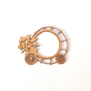 2 pcs MDF Steampunk Clock, Gear Clock, Chipboard, Laser Cut, Decorative Chipboard, Scrapiniec, Dakoornament, Mixed Media