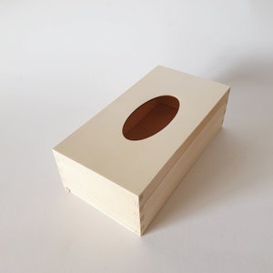 Boîte à mouchoirs en bois Boîte en bois inachevée avec couvercle boîte en bois non peinte boîte inachevée pour découpage, boîte de bricolage