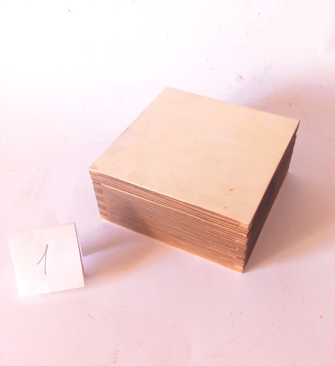 Flamed Tea Box With 4 Compartments, Tea Box, Wooden Box, DIY Box