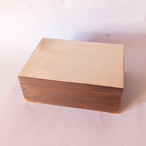 Flamed  Wooden Box with a Lid, Unpainted Wooden Box with a Lid ,Decoupage Wooden Box, Unfinished Wooden Box for Decoupage, DIY Box(2)