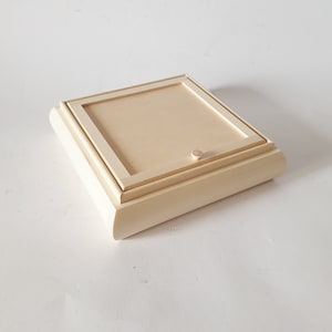 Chest Box with mirror, cosmetics Wood Box, Unpainted Wood Box, commode  Jewelry Box, Decoupage