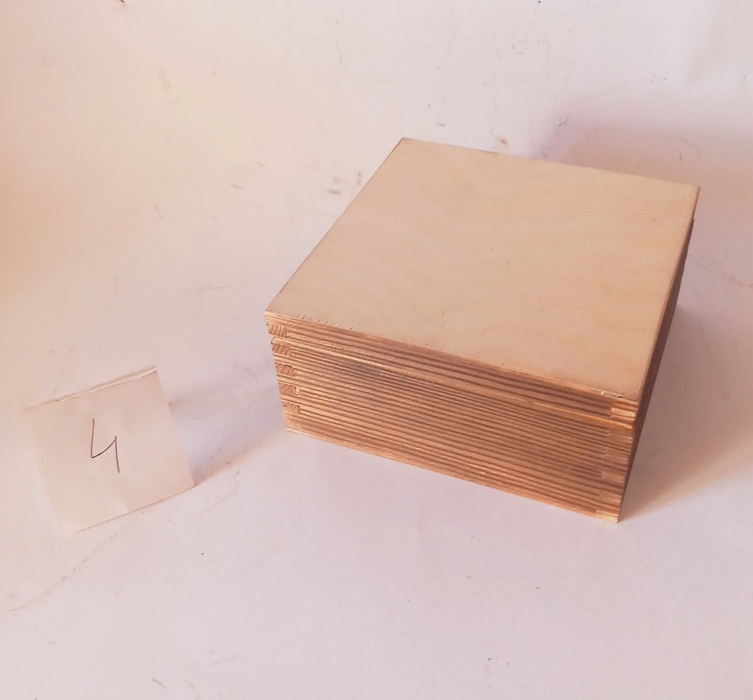 Flamed Tea Box With 4 Compartments, Tea Box, Wooden Box, DIY Box