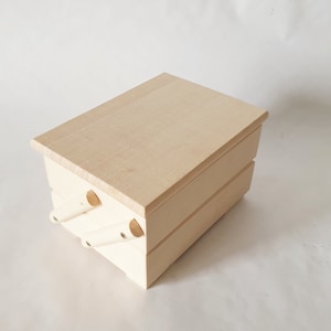 Unfinished Wooden Box with a Lid, Unpainted Wooden Box with a Lid ,Decoupage Wooden Box, Unfinished Wooden Box for Decoupage, DIY Box