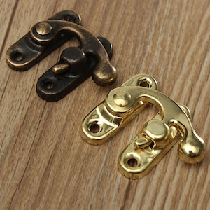 Fechadura de caixa de joias de latão, 2 peças, trava de caixas, fecho, fecho de caixa, fecho de metal, fecho de caixa