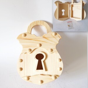 Unfinished wooden key box (pine), unpainted key box, decoupage key box, unfinished box for decoupage, DIY box