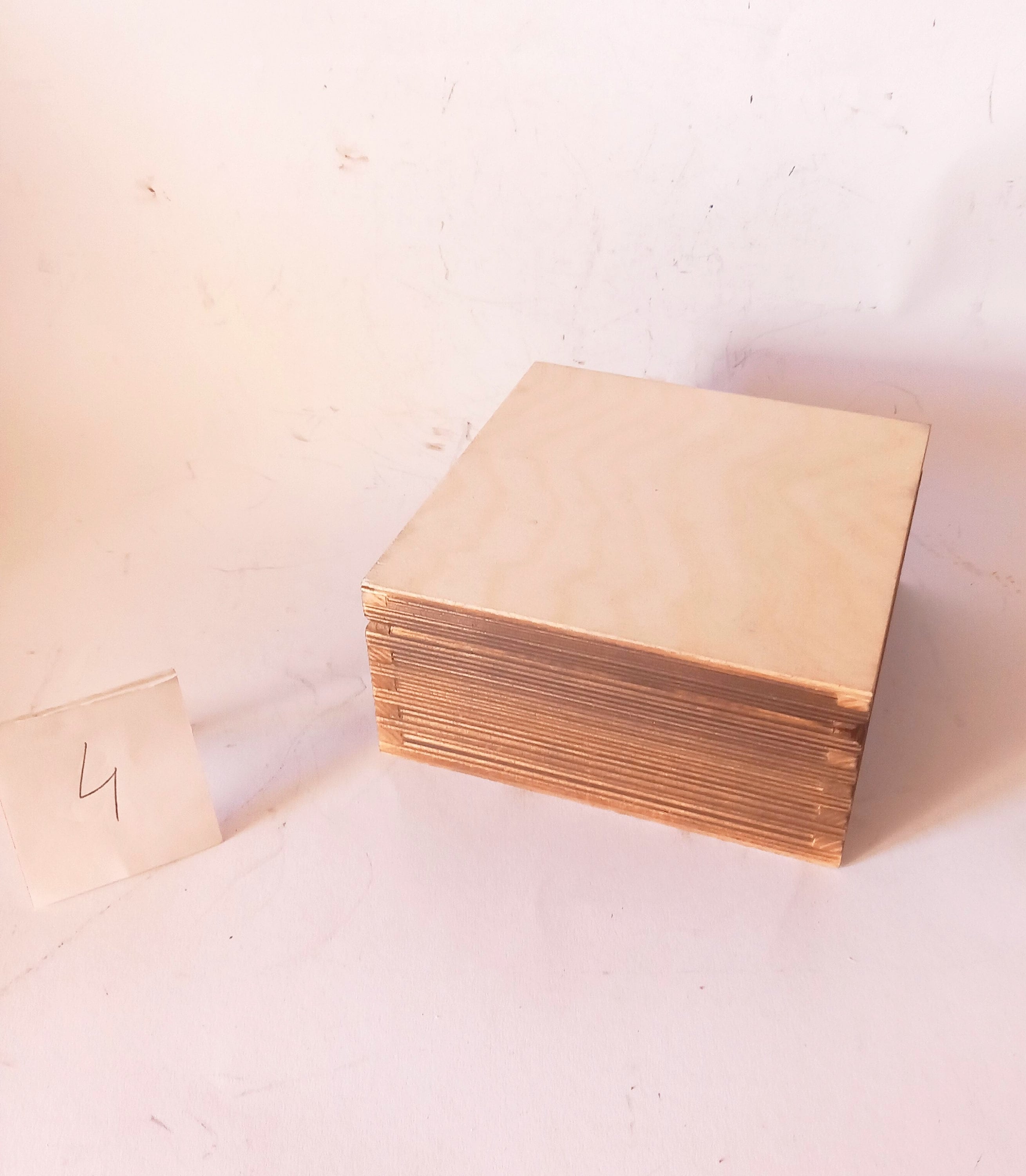 Flamed Tea Box With 4 Compartments, Tea Box, Wooden Box, DIY Box