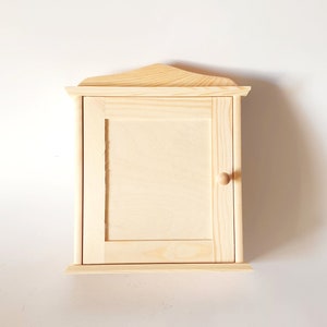 Unfinished Wooden Key box, Unpainted Wooden Key box ,Decoupage Wooden Key box, Unfinished Wooden Box for Decoupage, DIY Box
