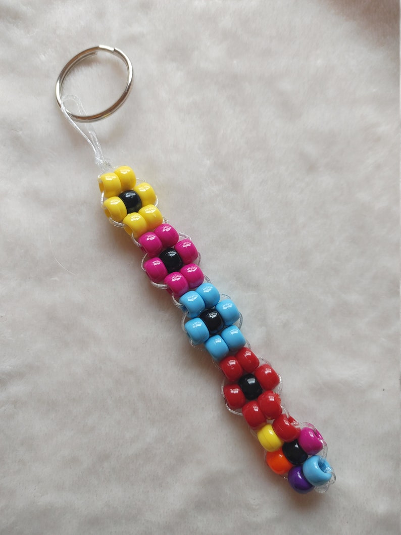 Pony Bead Key Chains Etsy