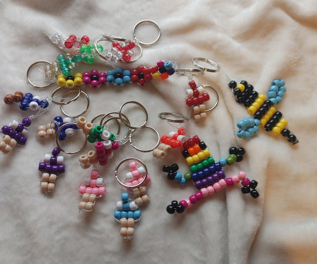 Pony Bead Key Chains Etsy