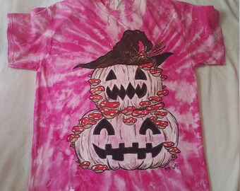 Camiseta blanca con calabaza de Halloween talla L