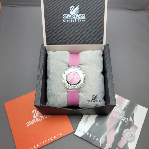 Authentic Swarovski Pink "Crystal Time" Watch - N… - image 4