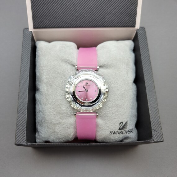 Authentic Swarovski Pink "Crystal Time" Watch - N… - image 1